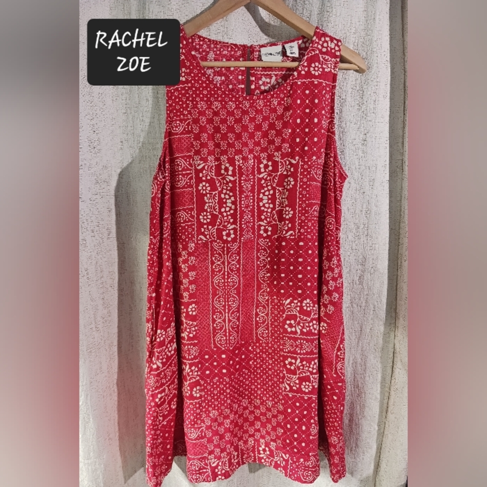 Rachel Zoe Red Printed Midi Dress